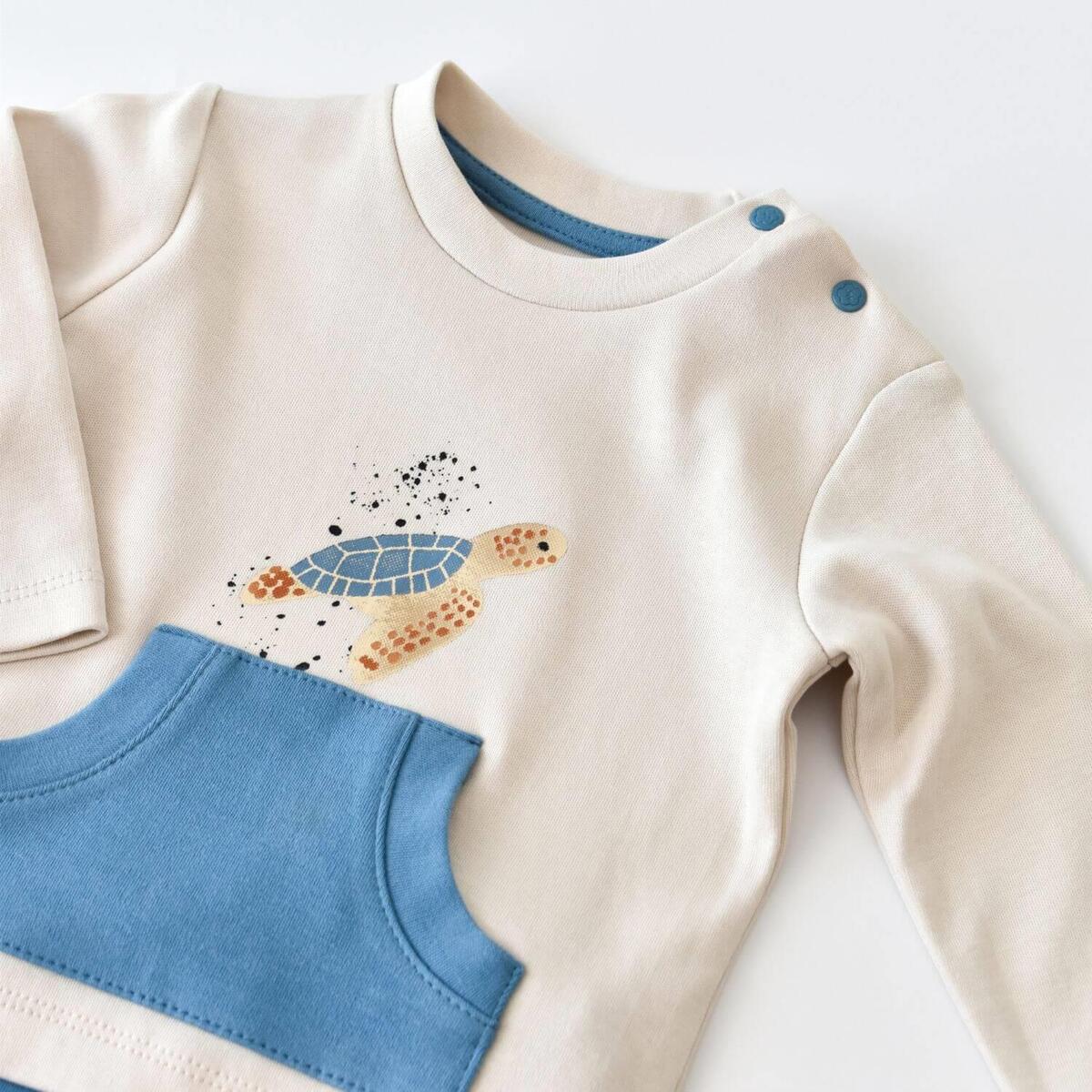 Bibaby Organik 2li Takım Caretta In Live Taş - İndigo
