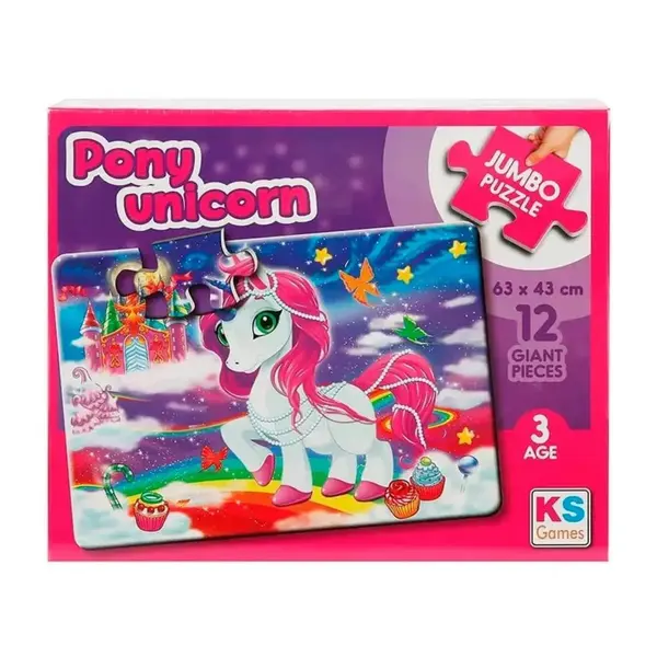 Ks Games Pony Pony Unicorn Jumbo Puzzle 12 Parça