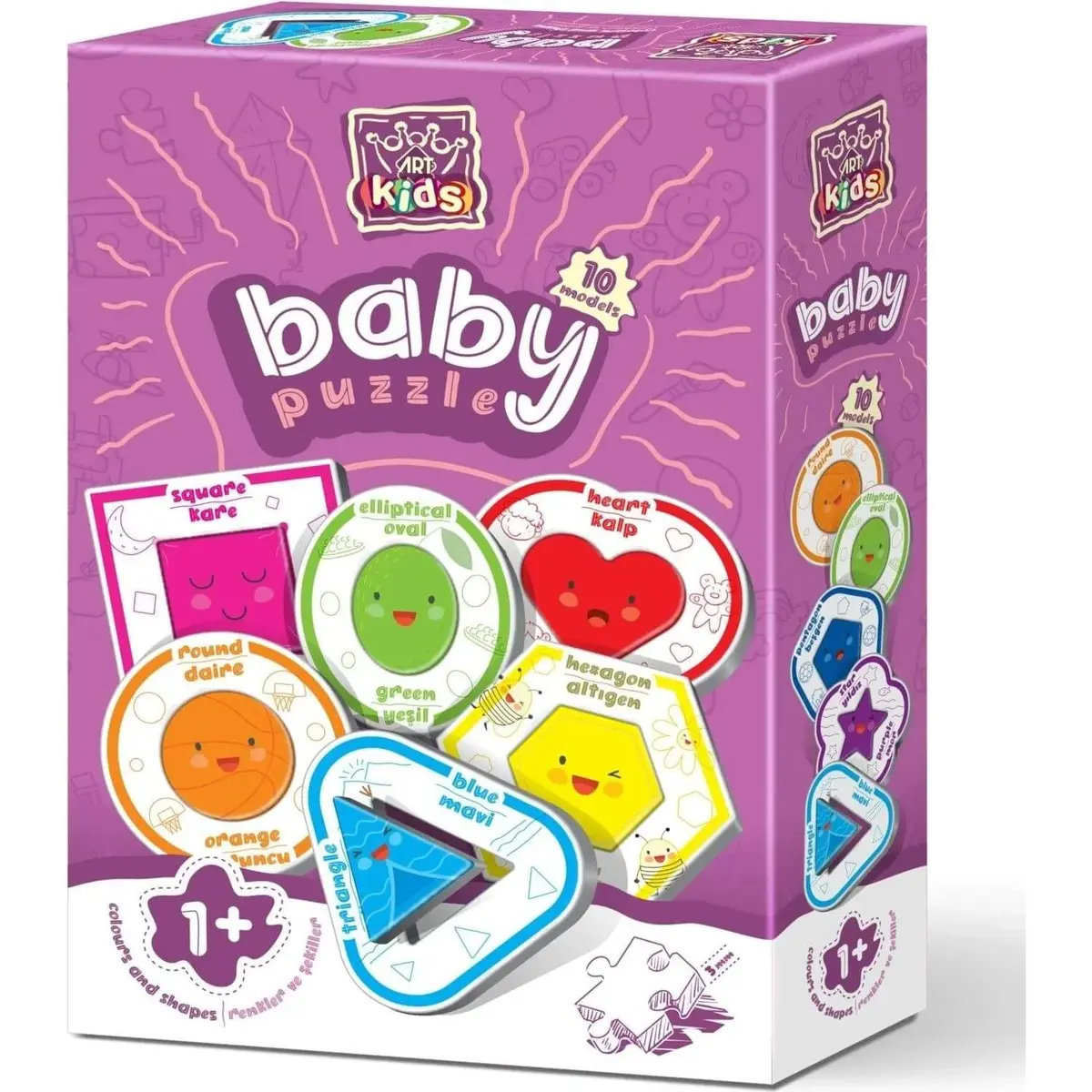 Art Kids Şekiller ve Renkler Baby Puzzle 20 Parça