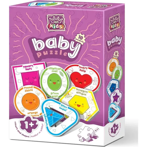Art Kids Şekiller ve Renkler Baby Puzzle 20 Parça
