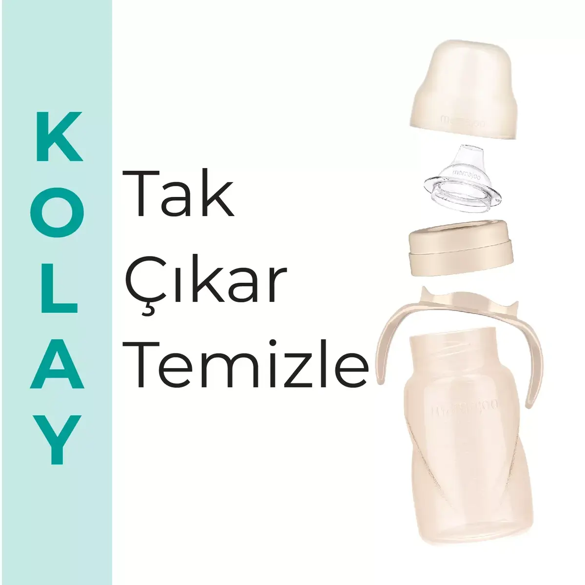 Mamajoo Kulplu Eğitici Bardak 270 ml Pearl