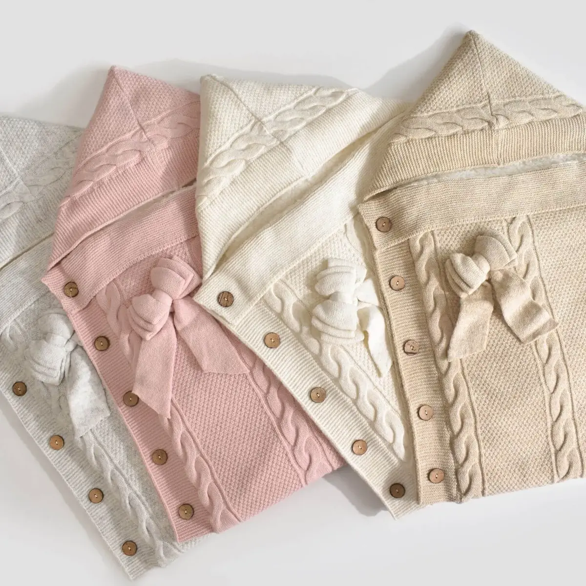 Bibaby Kundak Triko Fiyonklu Bej