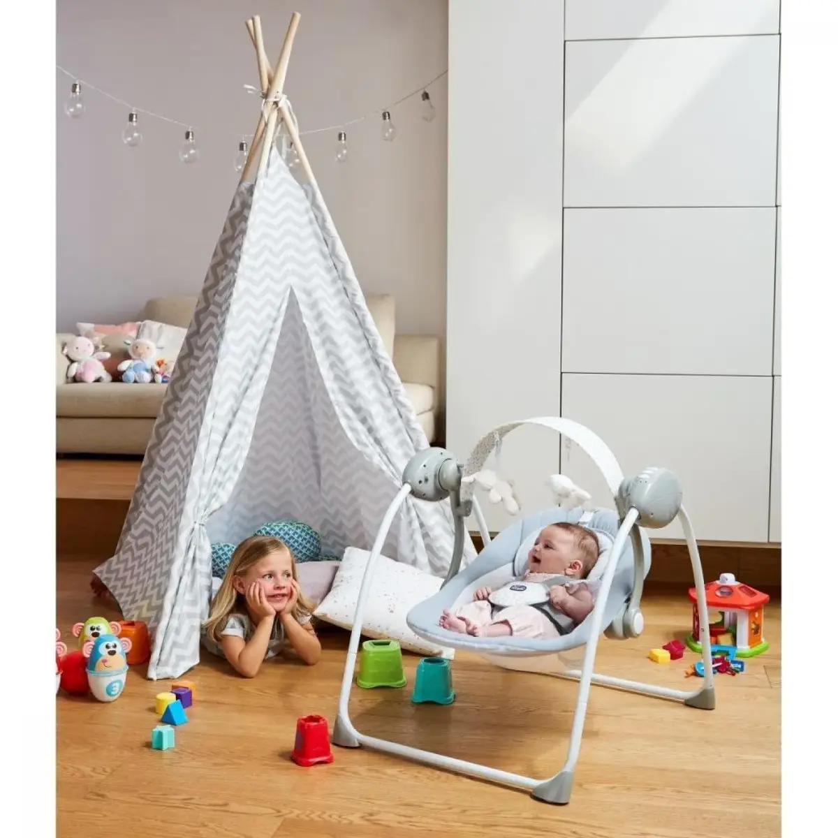 Chicco Swing Relax Play Salıncak Cool Grey