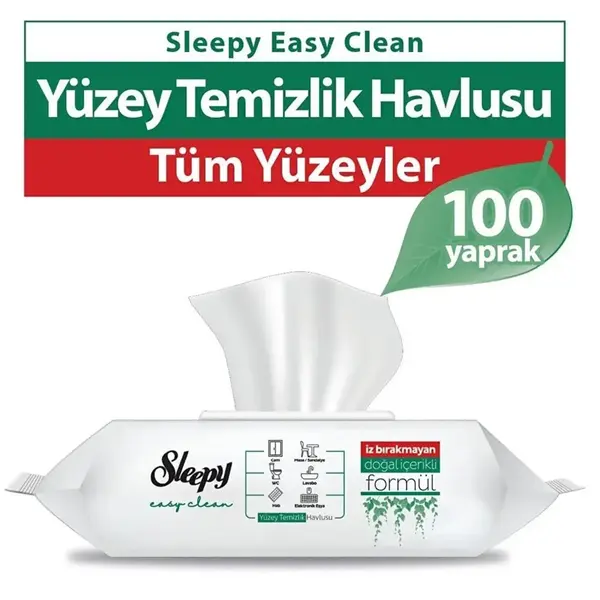 Sleepy Yüzey Temizlik Havlusu Beyaz Sabun 100lü