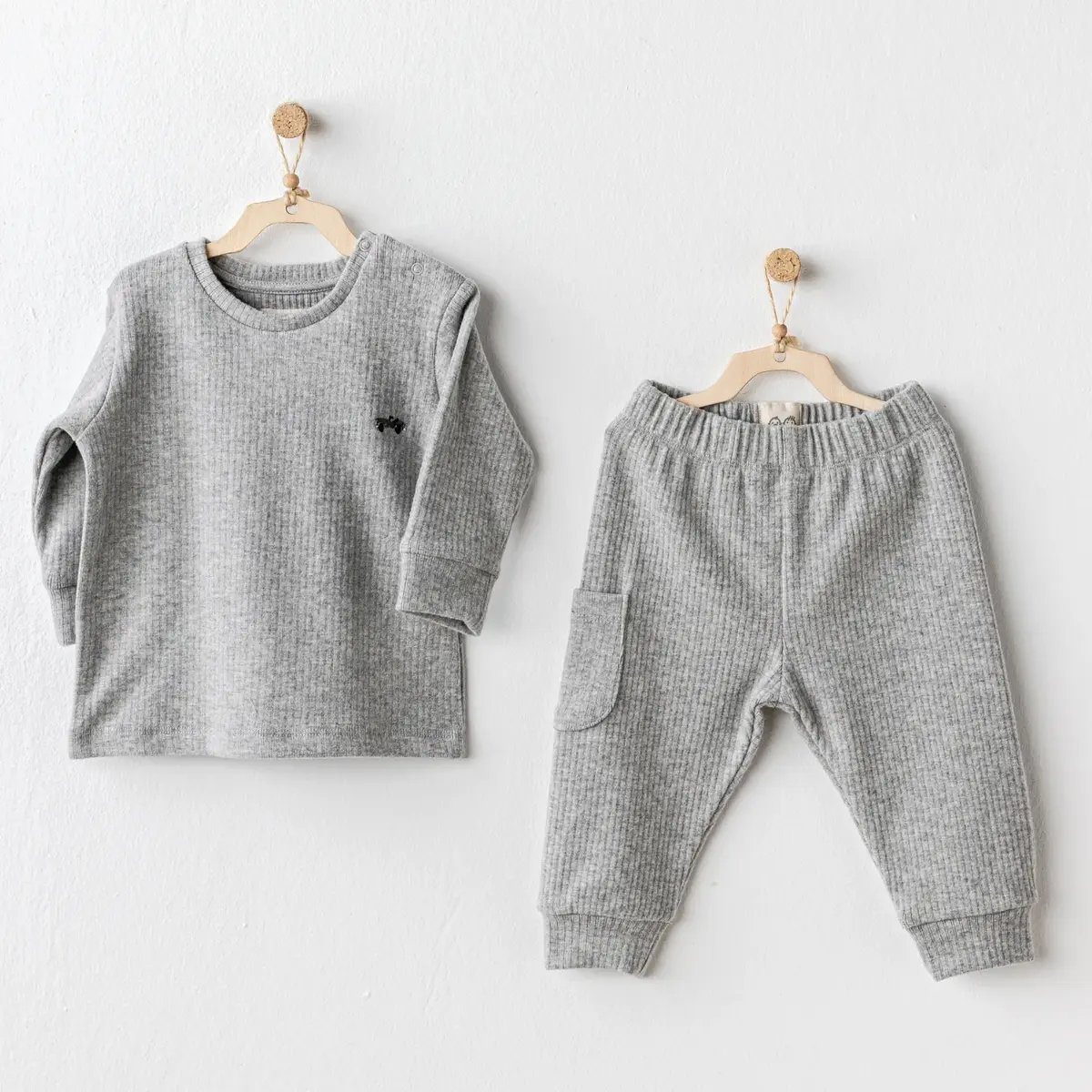 Andy Wawa 2li Takım Basic Gri Melanj Andy Wawa 2li Takım Basic Gri Melanj