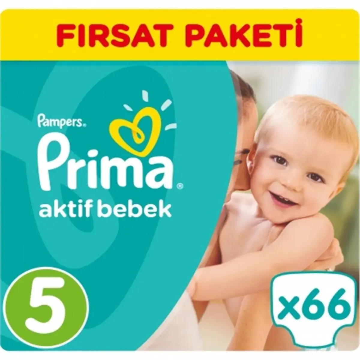 Prima Bebek Bezi Aktif Bebek 5 Beden Junior 66lı Fırsat Paketi