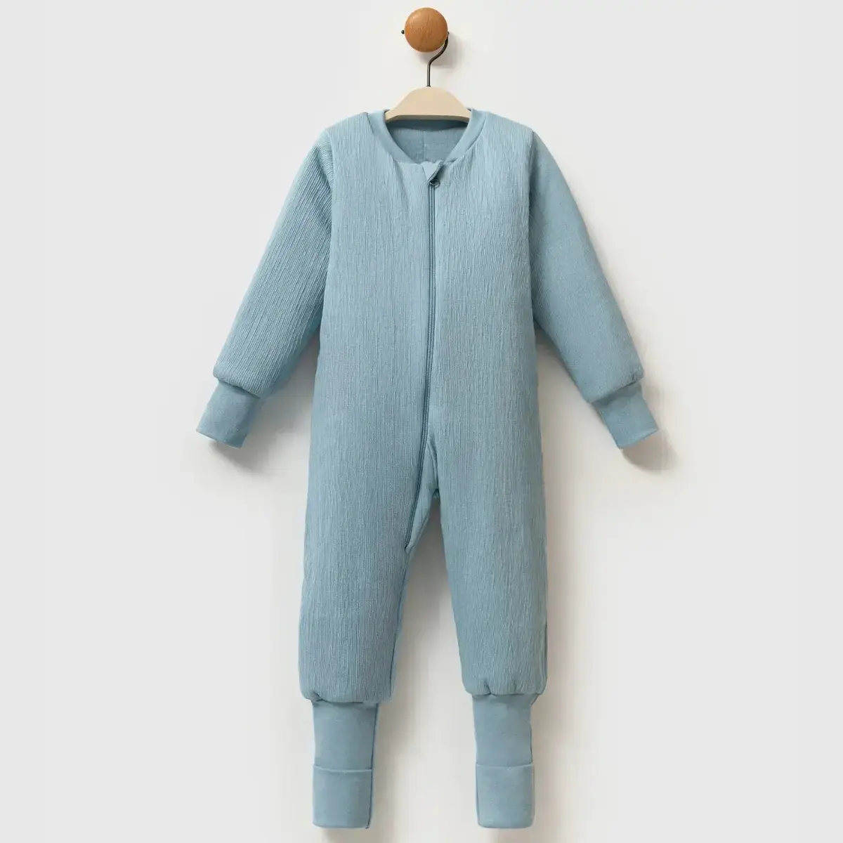 Ella Bonna Uyku Tulumu Çoraplı 2,5 Tog Jakarlı Mavi