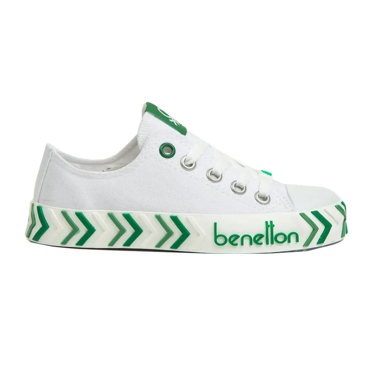 Benetton Ayakkabı Spor Filet Beyaz - Yeşil