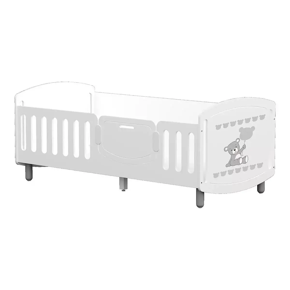 Meltem Kids Sweet Bear Montessori 90x190 Beyaz - Gri
