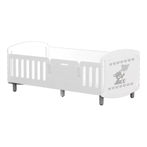 Meltem Kids Sweet Bear Montessori 90x190 Beyaz - Gri