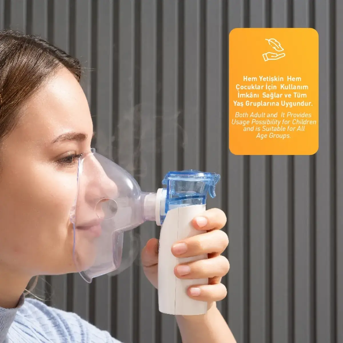 Kanz Taşınabilir Mesh Nebulizatör Şarjlı