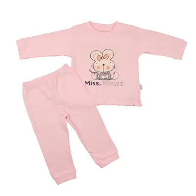 Mini Damla Pijama Takımı Mouse Pembe