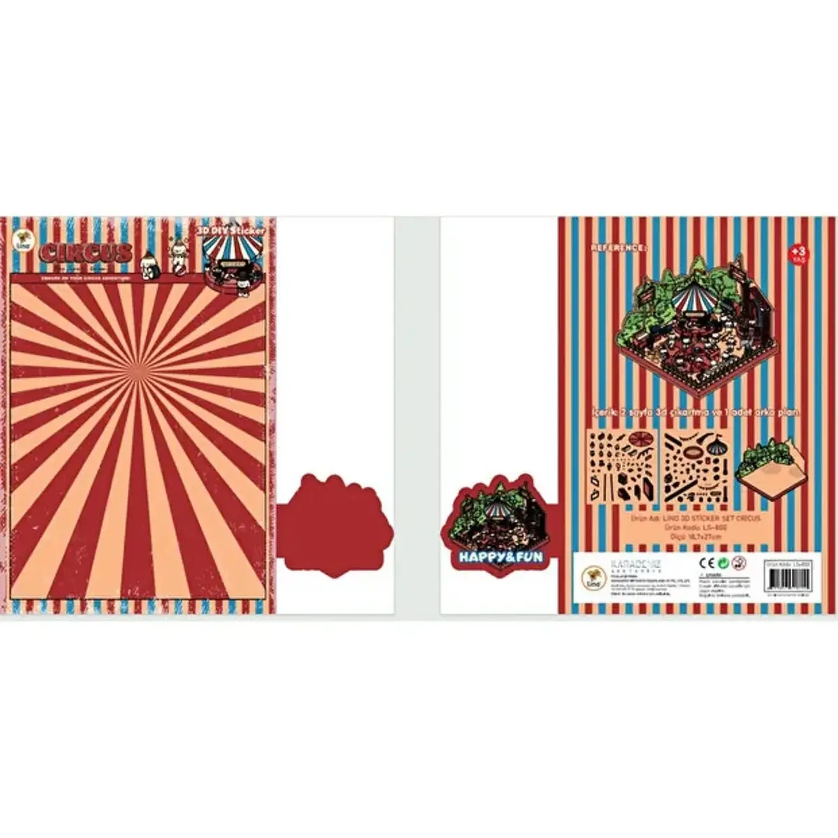 Lino 3D Sticker Set Cricus
