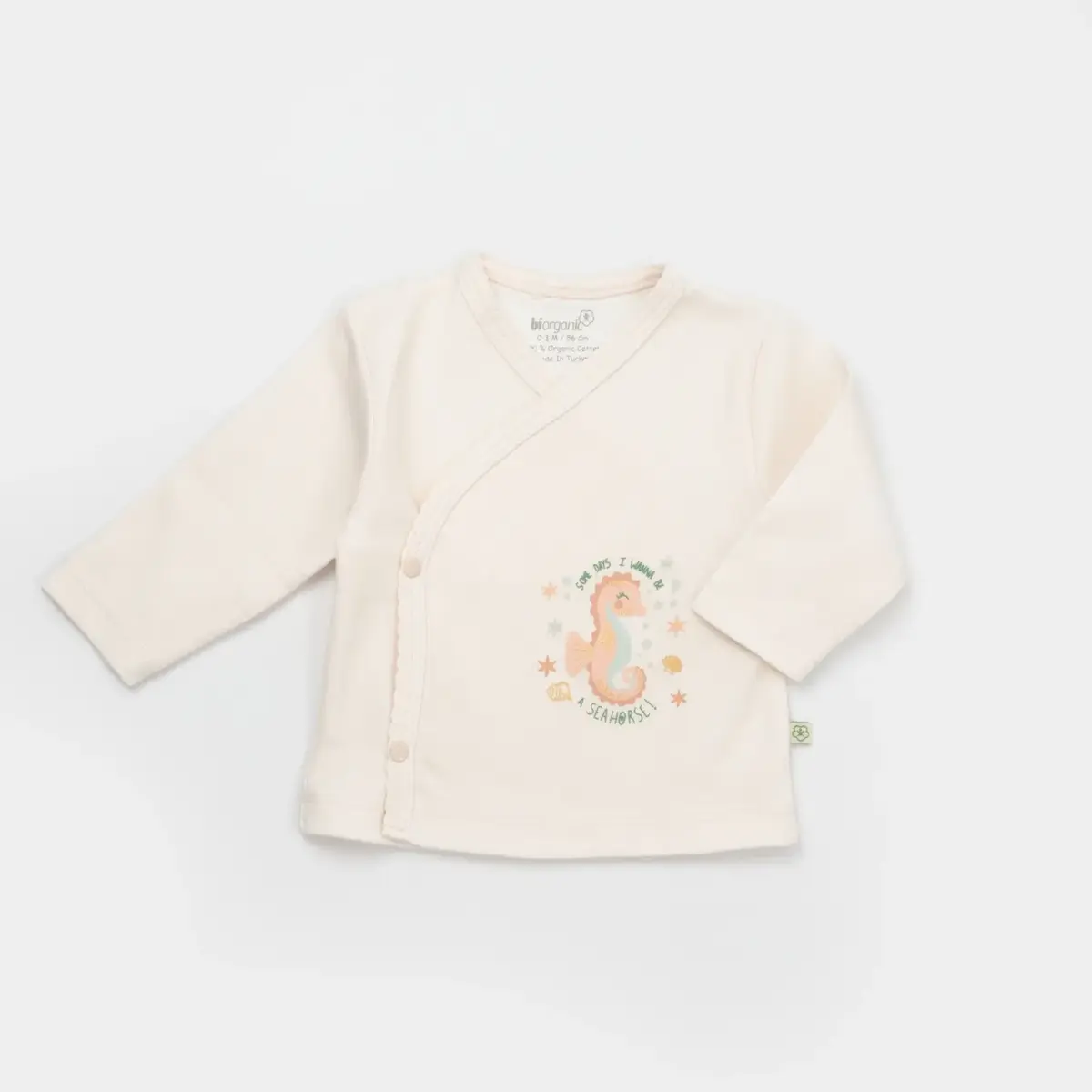 Bibaby Organik Hastane Çıkışı 5li Save The Seahorse Bej - Mint