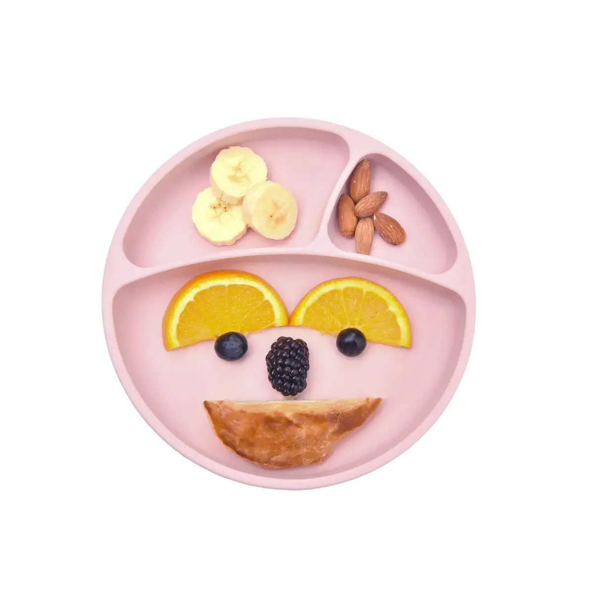 OiOi Vakum Tabanlı Silikon Tabak Porsiyon 6+ Ay Pinky Pink