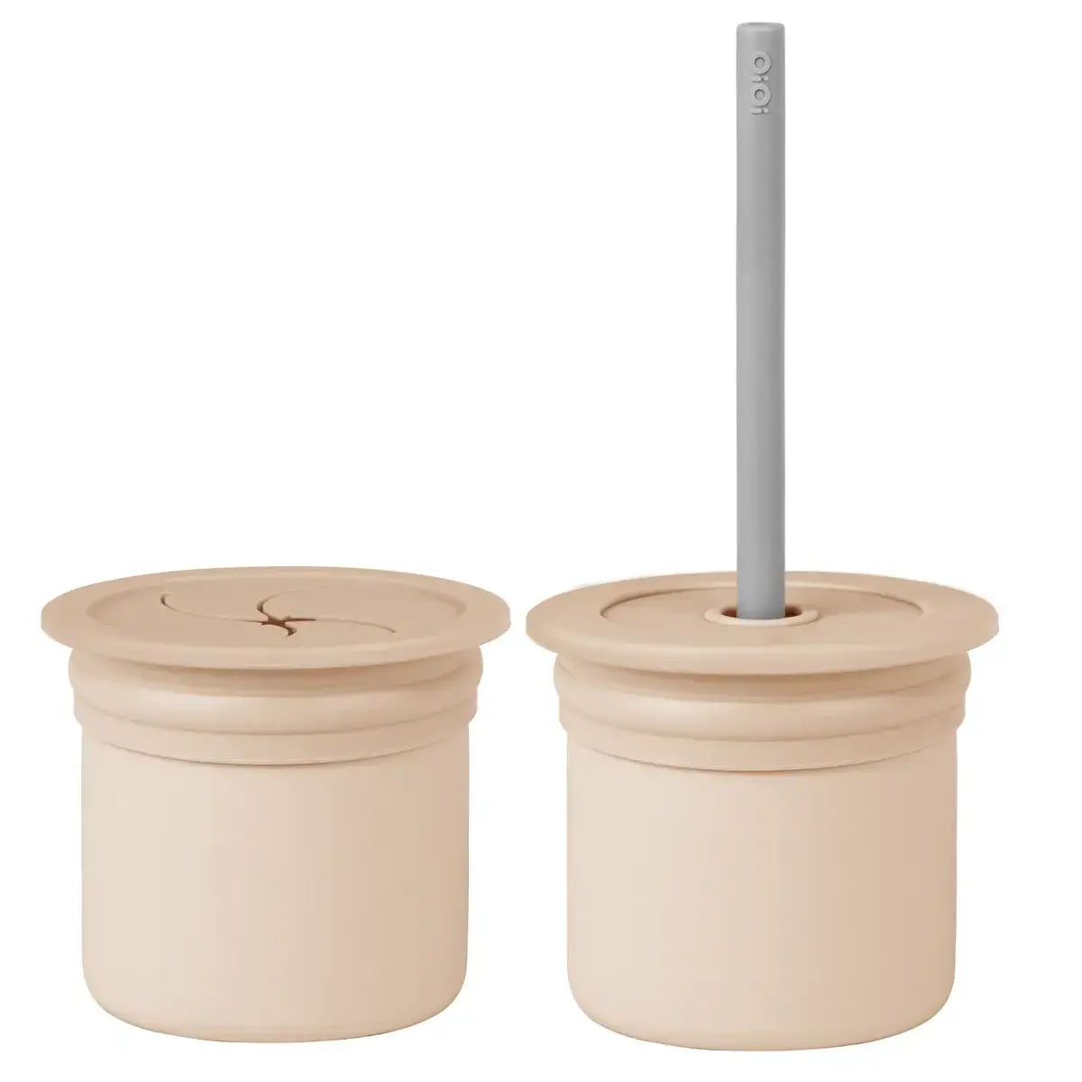 OiOi Ham+Hüp Atıştırma Seti 4lü Bubble Beige - Powder Grey