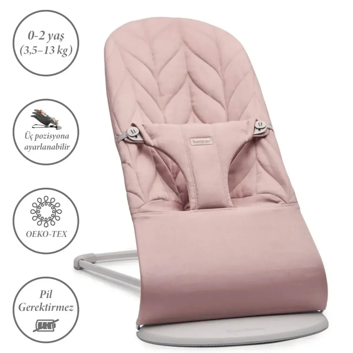 Babybjörn Bliss Ana Kucağı Oyuncaklı Petal Woven Dusty Pink