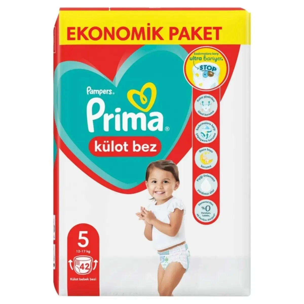 Prima Pants Külot Bebek Bezi 5 Beden Junior 11-18 Kg 42li Jumbo Paket