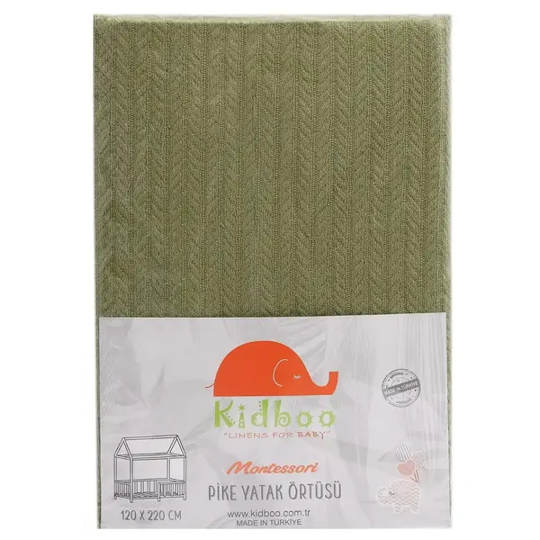 Kidboo Montesöri Pike Yatak Örtüsü Yeşil 120X220Cm