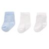 Bibaby Organik Çorap Soket 3lü Puanlı Mavi - Ekru
