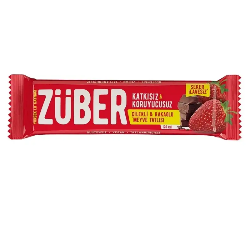 Züber Çilekli Ve Kakaolu Meyve Bar 40gr