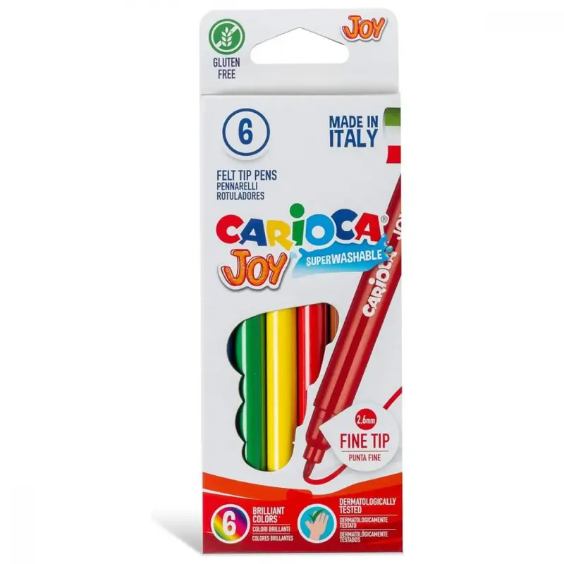 Carioca Joy Yıkanabilir Keçeli Boya Kalemi 6lı