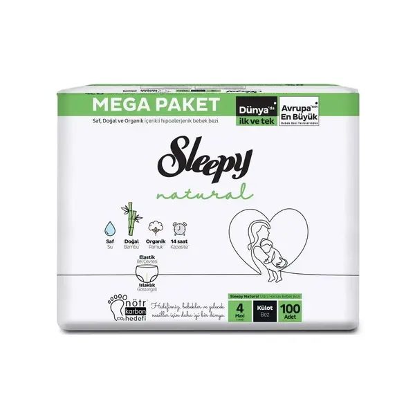 Sleepy Natural Bebek Külot Bezi  Maxi 100lü Gross Paket