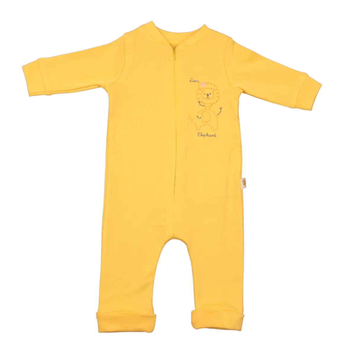 Mini Damla Tulum Fermuarlı Penye Sarı