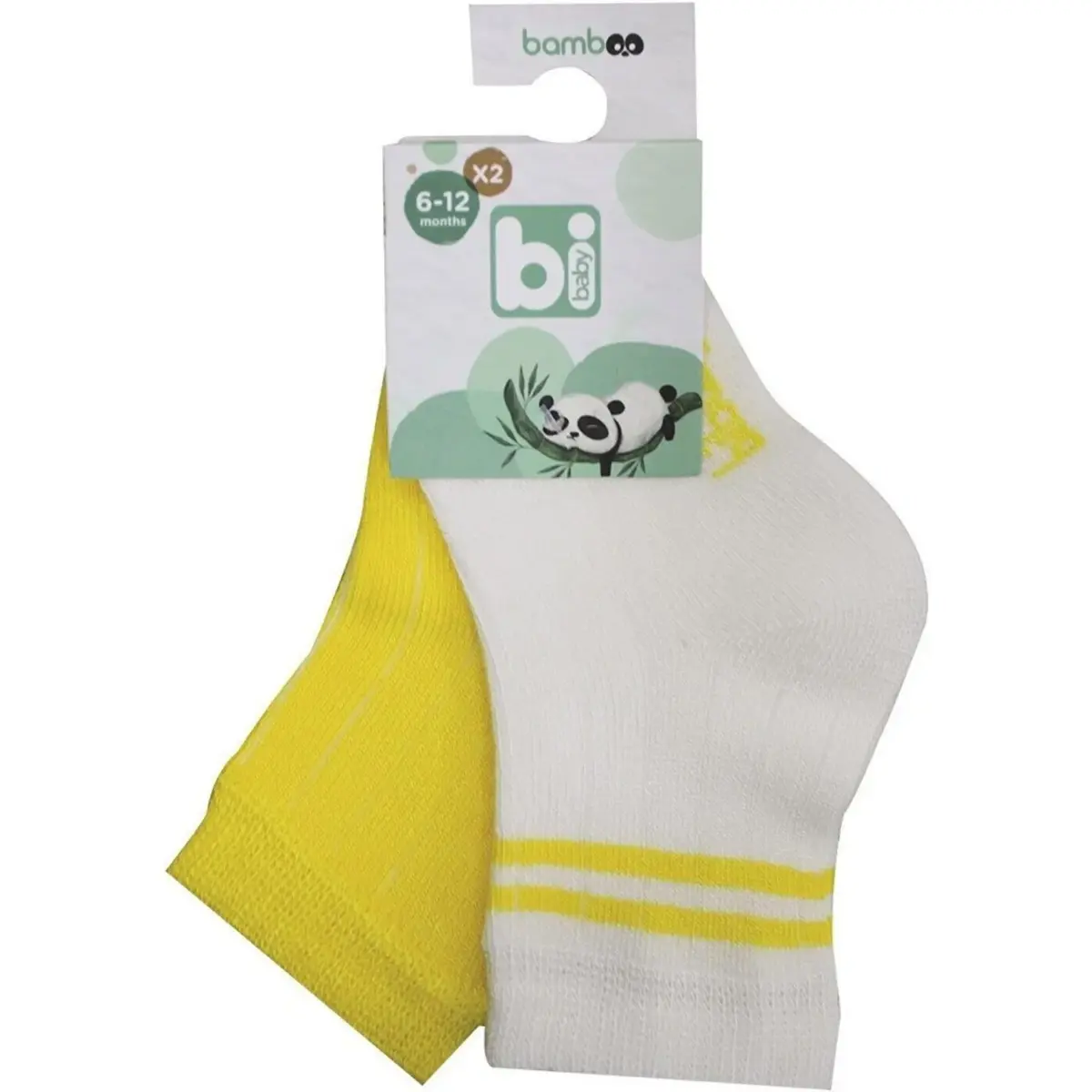 Bibaby Çorap Soket 2li Derby Bamboo Ekru - Sarı Bibaby Çorap Soket 2li Derby Bamboo Ekru - Sarı