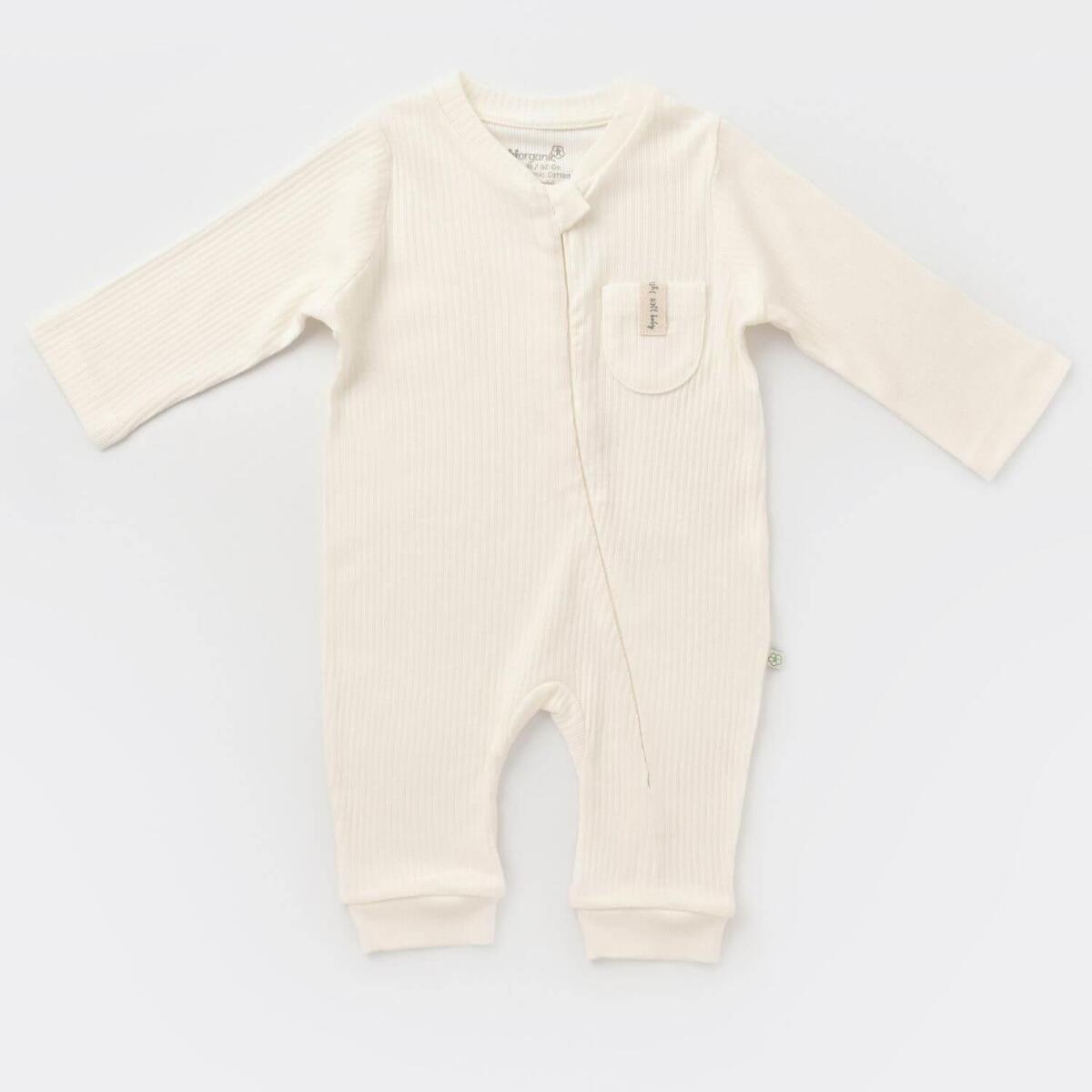 Bibaby Organik Tulum Patiksiz Soft Modal Ekru Bibaby Organik Tulum Patiksiz Soft Modal Ekru