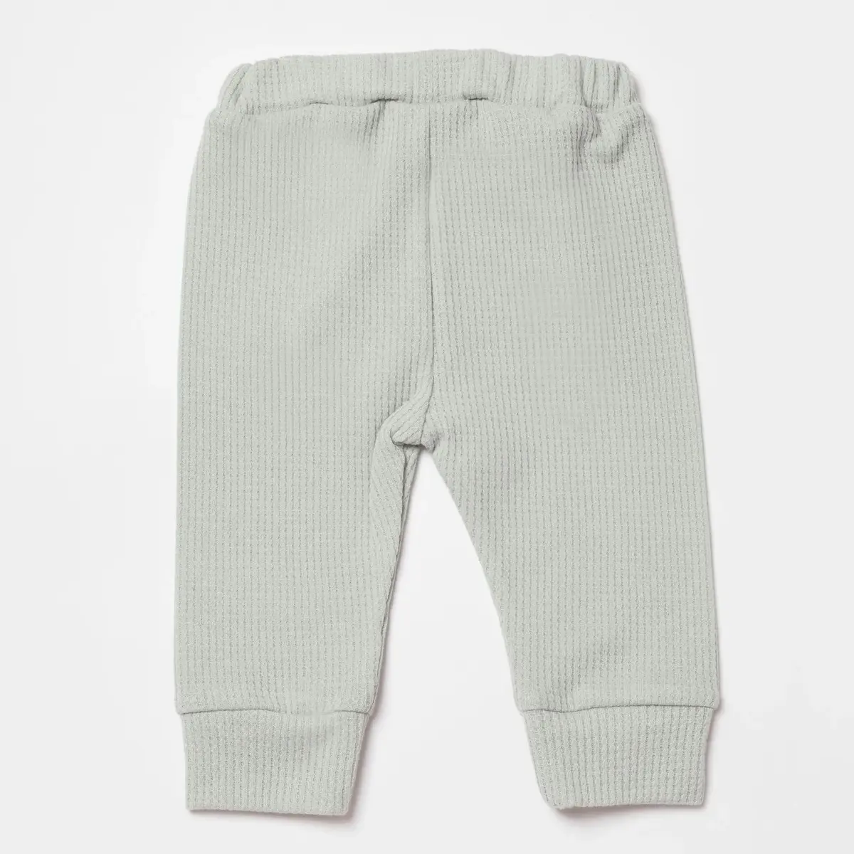Bibaby Organik Pantolon Waffle I Love To My Mama Bej - Mint