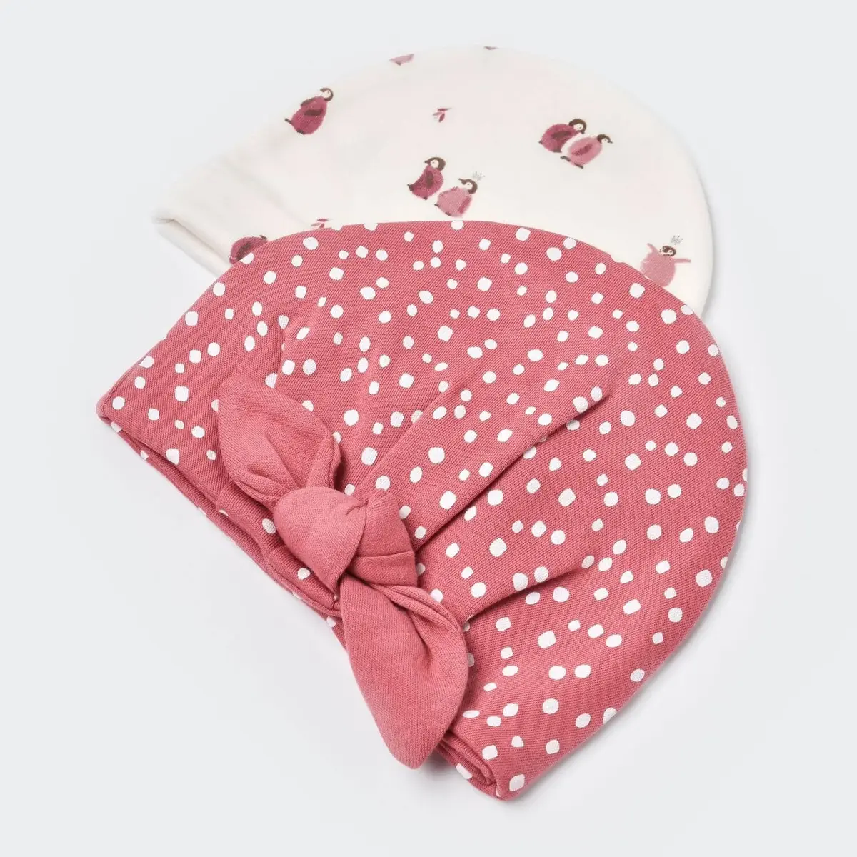 Bibaby Organik Şapka 2li Little Love Rose Dry