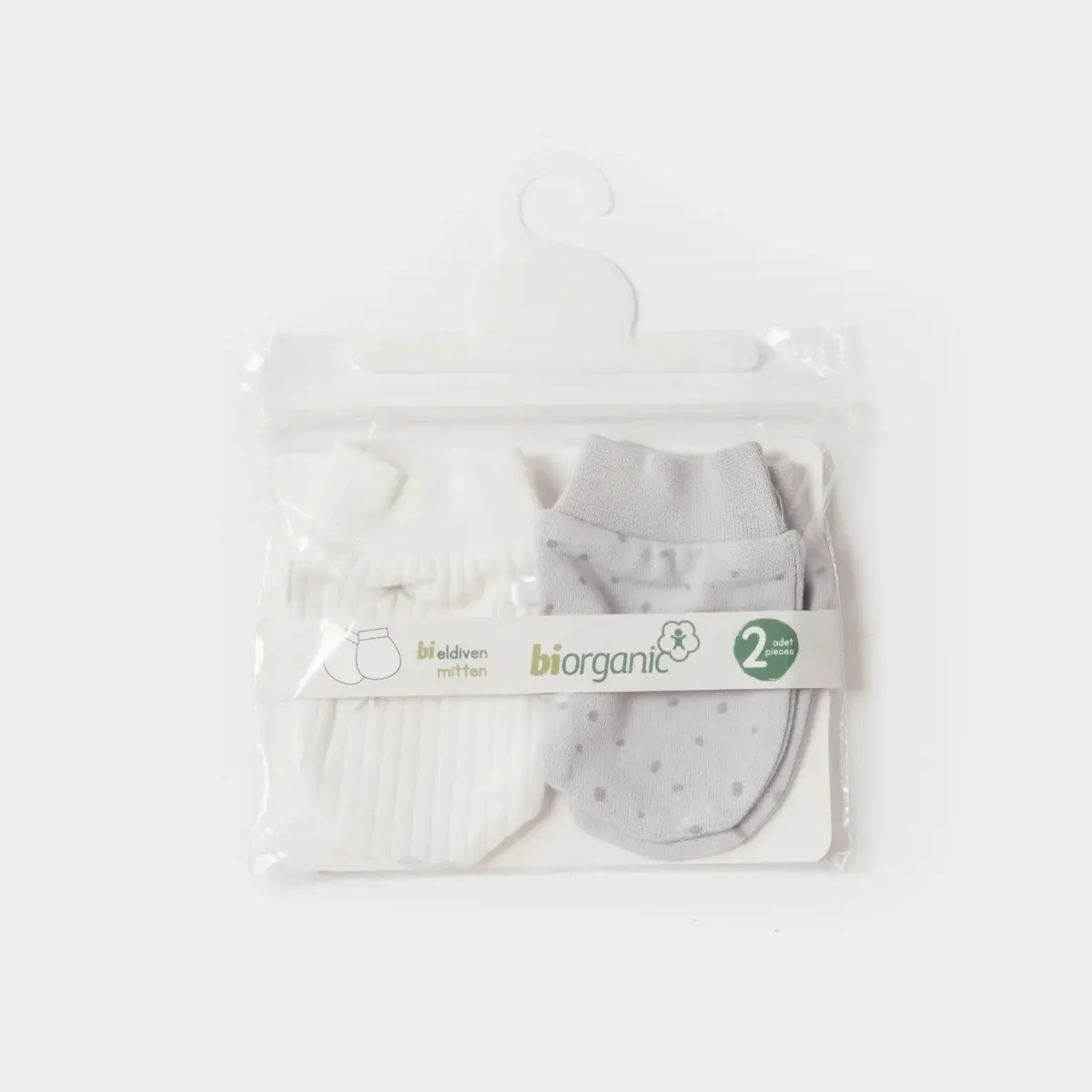 Bibaby Organik Eldiven 2li Koala Jungle Gri