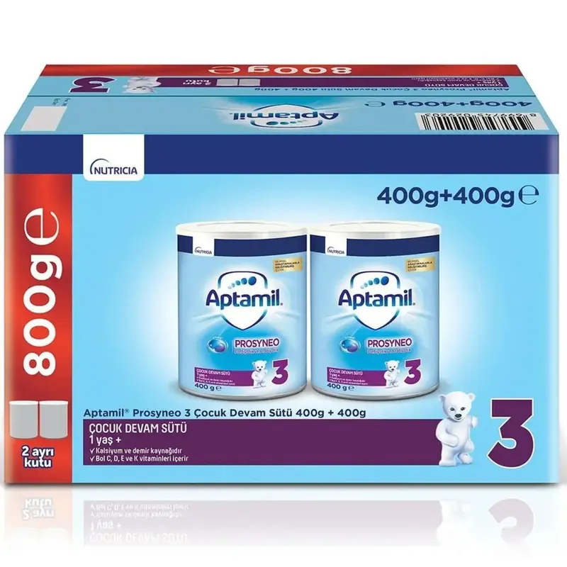 Aptamil Prosyneo 3 Devam Sütü 2x400 gr Megasize 1 Yaş+