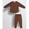 Tiffany Termal Pijama Takımı Kahverengi
