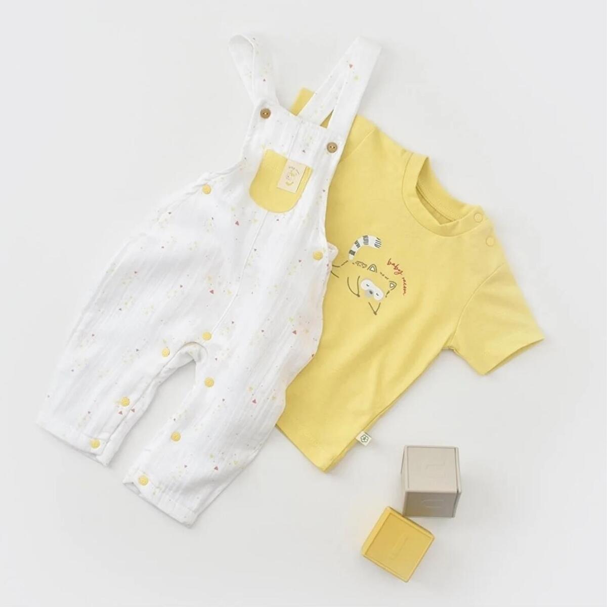 Bibaby Organik Salopet Tulum Baby Racoon Lemon Gross Vanilla Ice