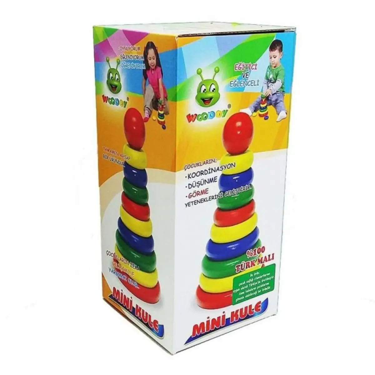 Woodoy Ahşap Mini Blok Renkli