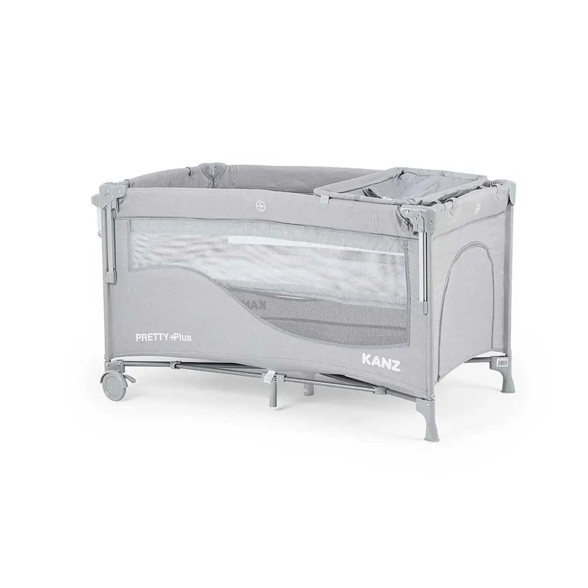 Kanz Pretty Plus Anne Yanı Park Yatak 70x120 cm Gri