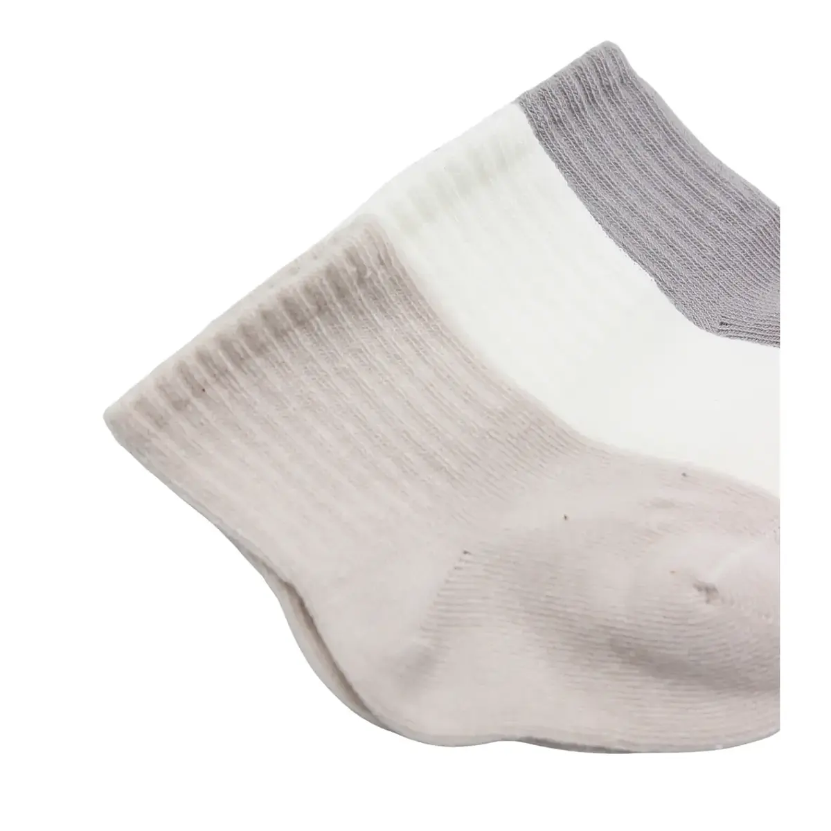 Bistyle Soket Çorap Penye 3lü Elephant Boy Gri - Ekru - Taş