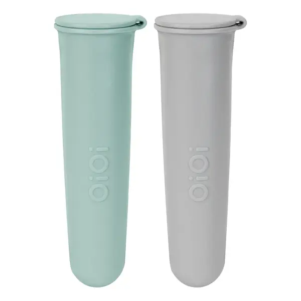 OiOi Buz Buz Silikon Dondurma Kabı 2li 6+ Ay River Green - Powder Grey