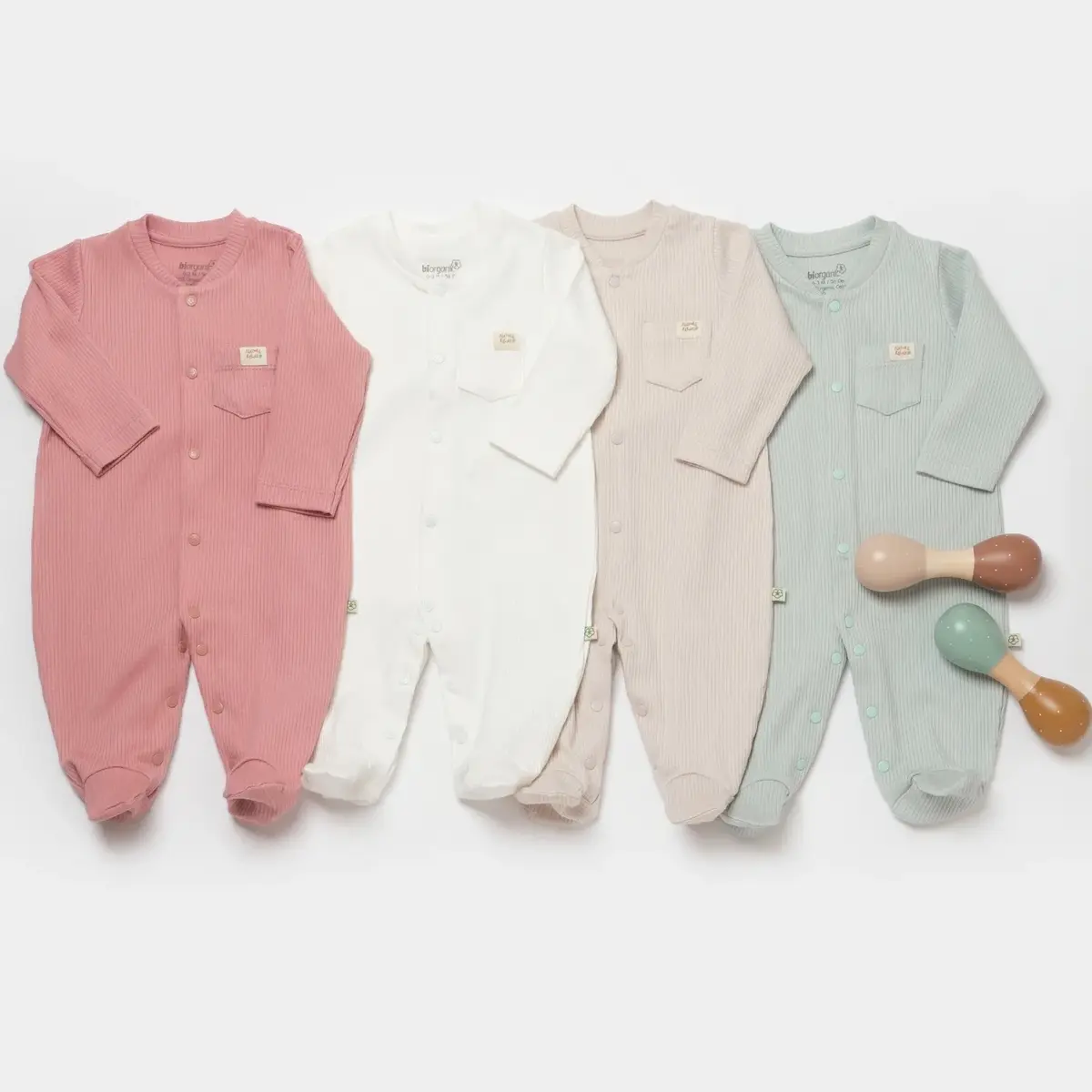 Bibaby Organik Salopet Modal Nature Relax Ecru