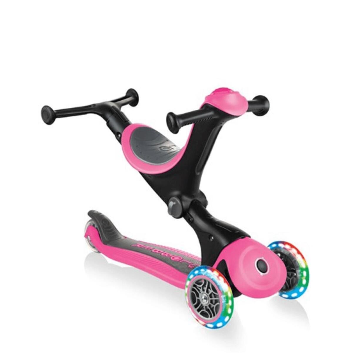 Globber Go Up Deluxe Işıklı Scooter Pembe