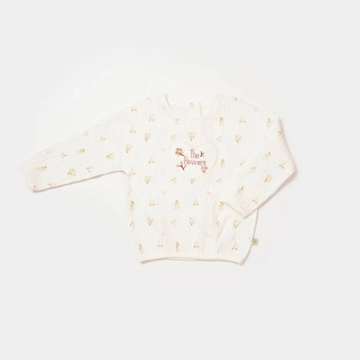Bibaby Organik 2li Takım The Flowers Ekru - Pembe
