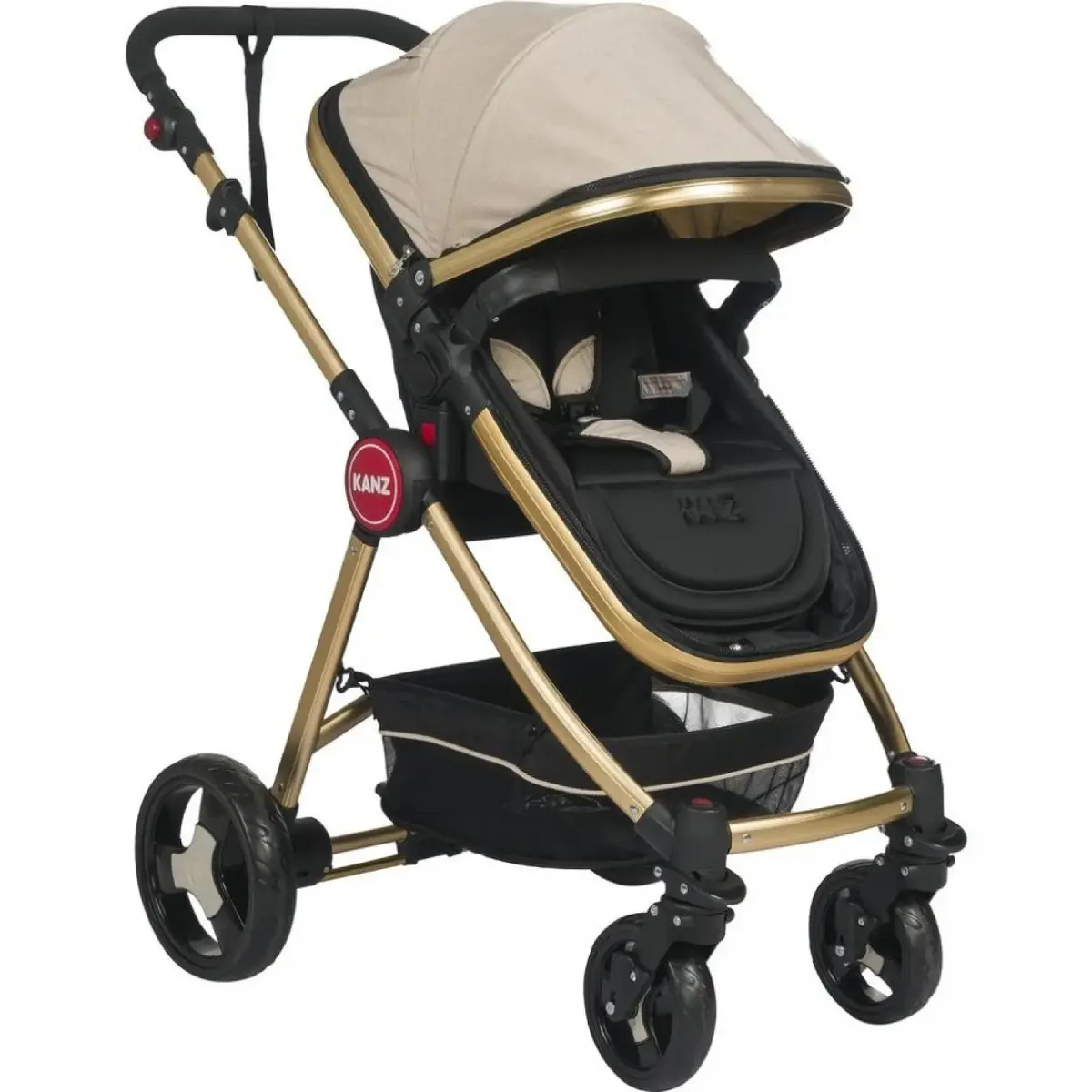 Kanz Cameron Gold Travel Sistem Bebek Arabası Bej