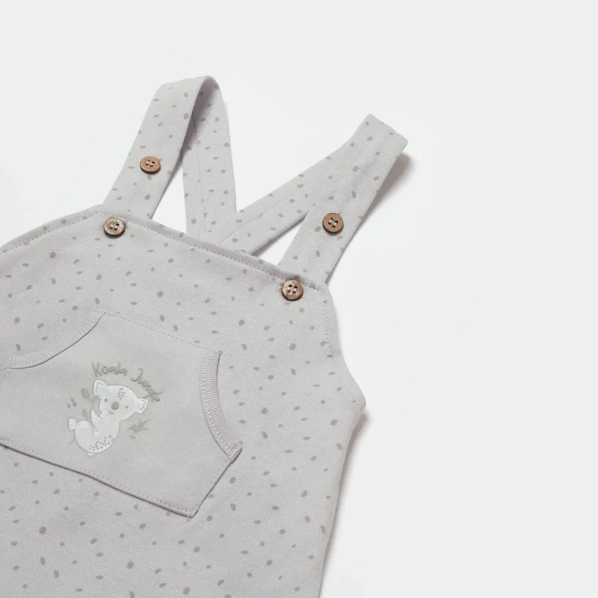 Bibaby Organik Salopet Koala Jungle Gri