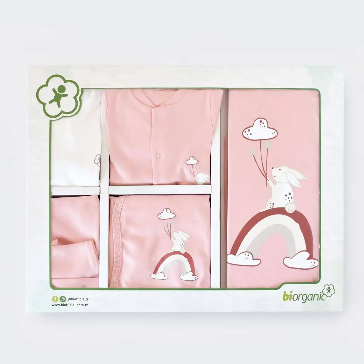 Bibaby Organik Hastane Çıkışı 10lu Live Color Rabbit Somon