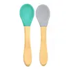 OiOi Mama Kaşığı 2li Aqua Green - Powder Grey