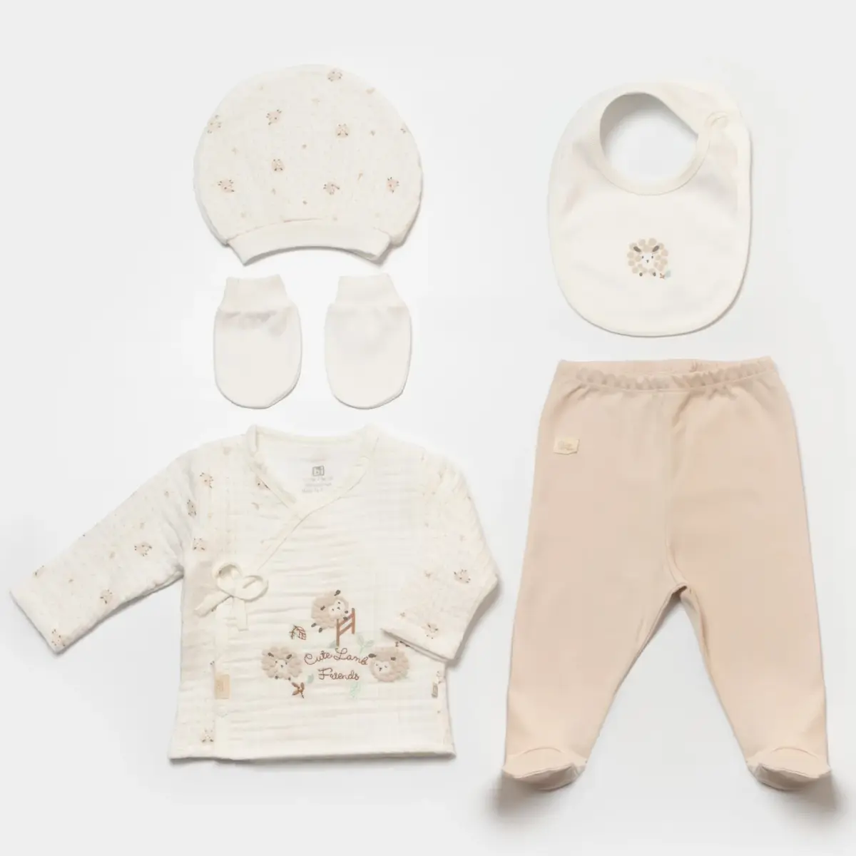 Bibaby Hastane Çıkışı 5li Lamb Friends Bej Bibaby Hastane Çıkışı 5li Lamb Friends Bej