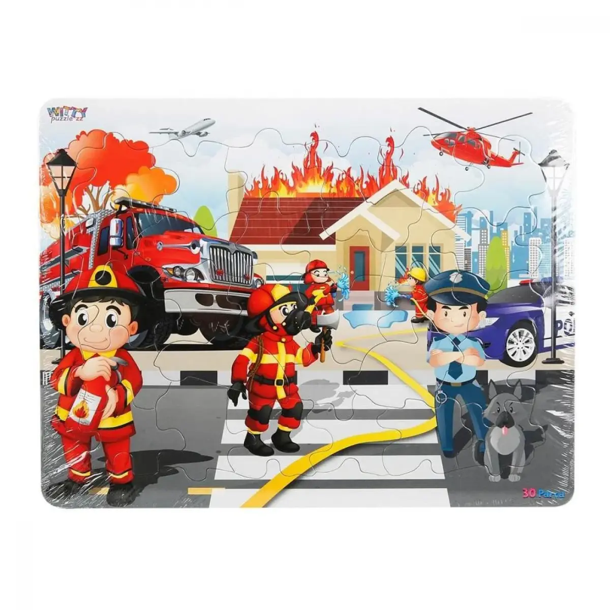 Frame Puzzle İtfaiye ve Polis 30 Parça