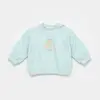 Bibaby Organik Sweatshirt Save The Seahorse Bej - Mint